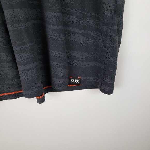 Saxx Aerator Short Sleeve T-Shirt UPF 25 Gray Perforated SXST14 Mens Size XL - Picture 3 of 8